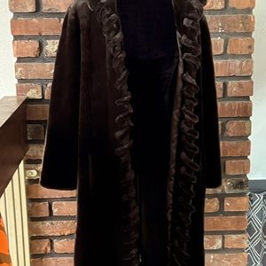 Full length faux fur coat! Vintage!